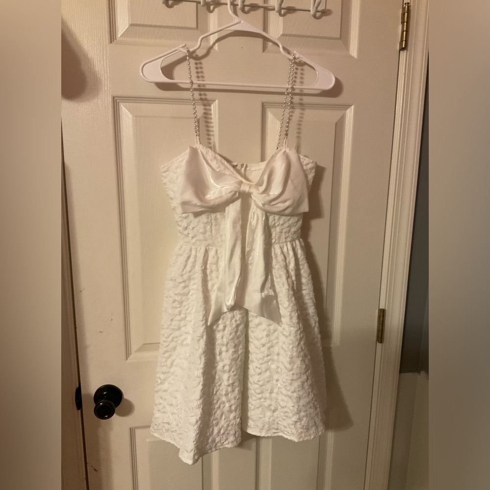 Coquette bow mini dress
